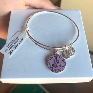 Alex and Ani “Just Breathe” Silver Bracelet